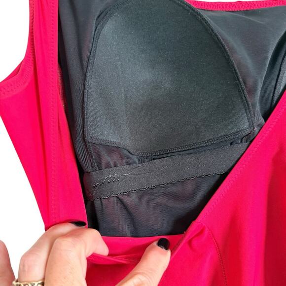 Gottex Sz 8 One Piece Bathingsuit Ruched Summer Beach‎ Cruise Pool Slimming - Picture 13 of 16